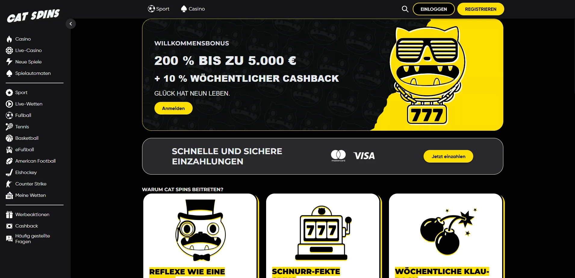 Cat Spins Casino Übersicht